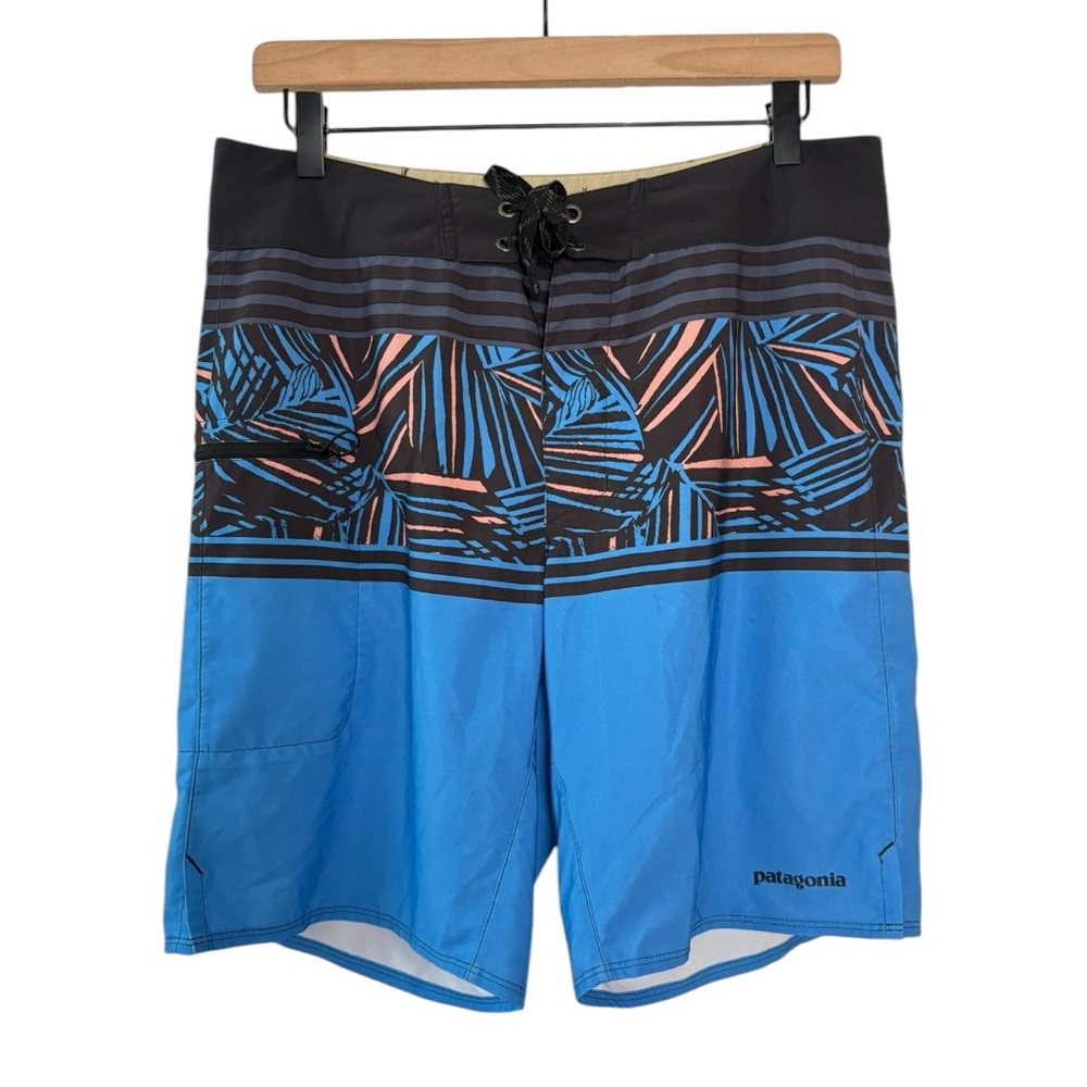 PATAGONIA STRETCH PLANING Mens‎ Board Shorts Size 32 Leg 19 Elastane Blue